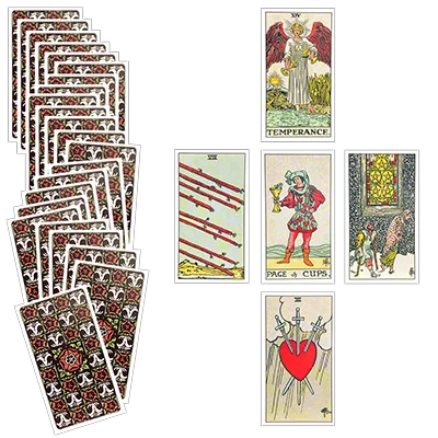 5 cards cross spread Rider Waite