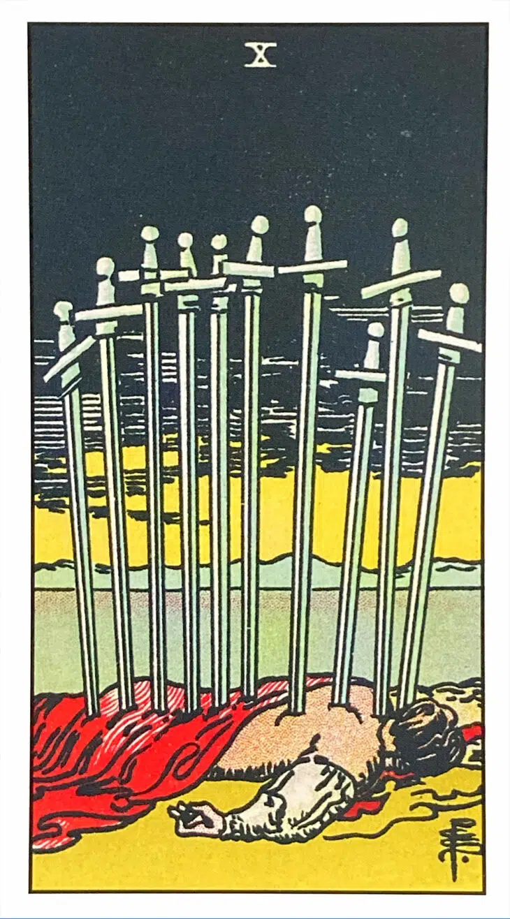 Ten of Swords - Rider Waite Smith Tarot
