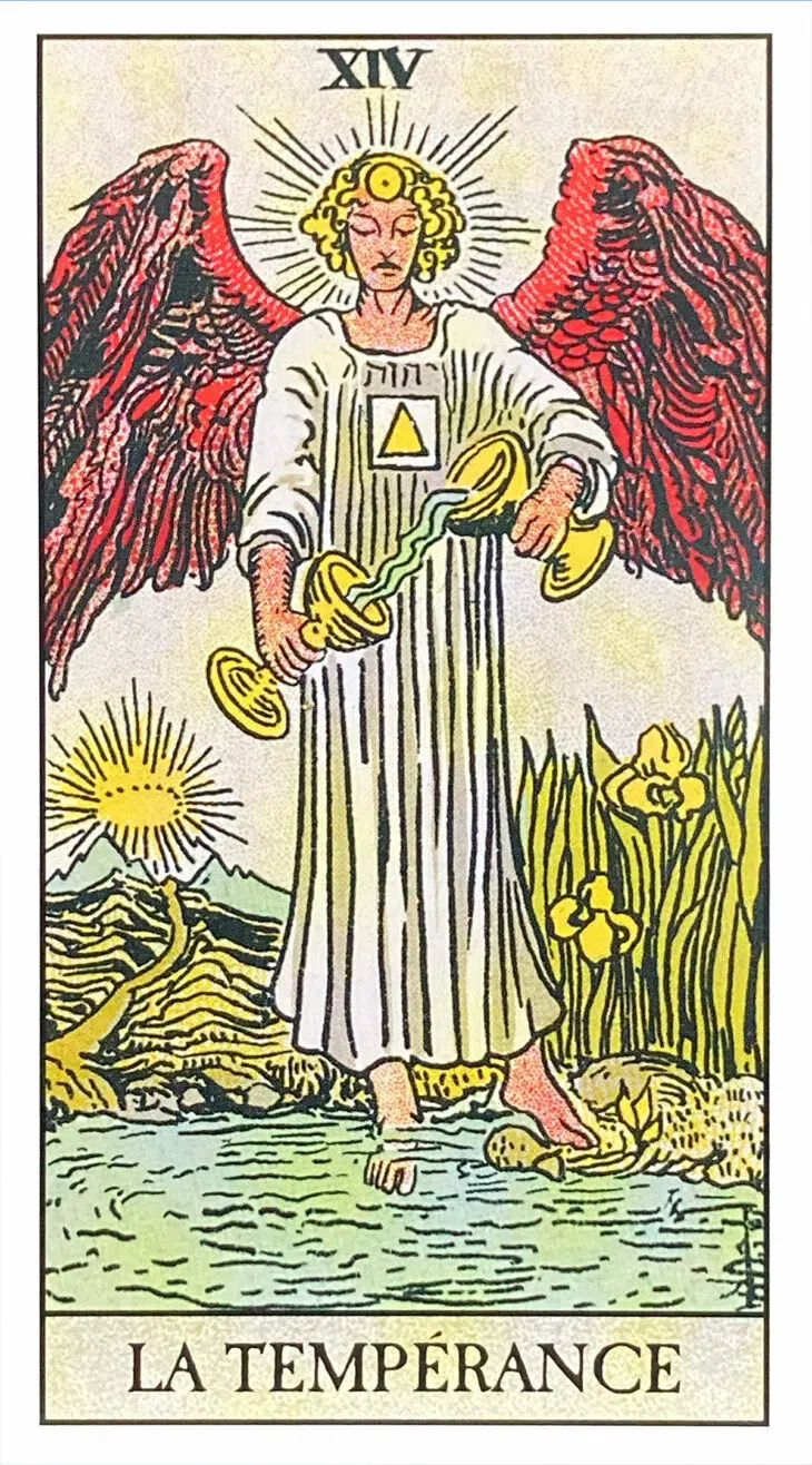La Tempérance (XIV) Tarot Rider Waite Smith