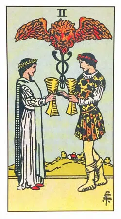 Two of Cups - Rider Waite Smith Tarot