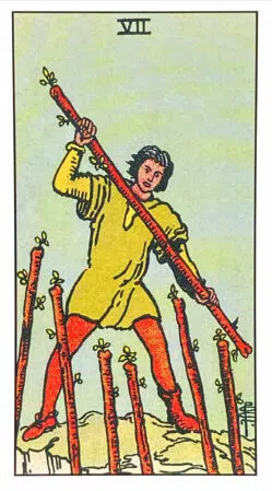 Seven of Wands - Rider Waite Smith Tarot