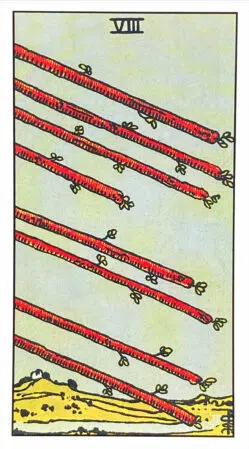 Eight of Wands - Rider Waite Smith Tarot