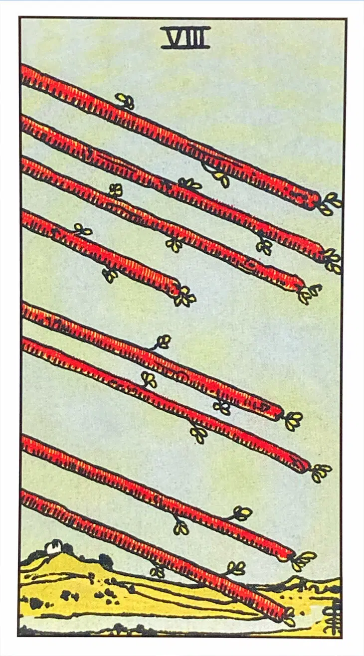 Eight of Wands - Rider Waite Smith Tarot