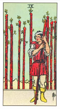 Nine of Wands - Rider Waite Smith Tarot