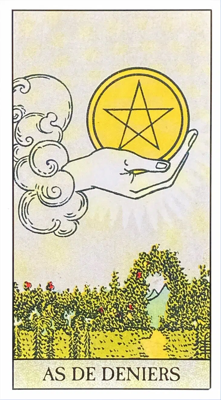 As de Deniers - Tarot Rider Waite Smith
