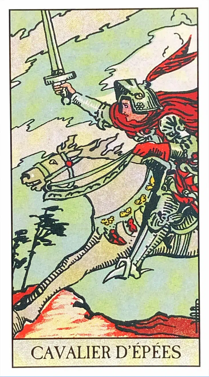 Cavalier d'Épées - Tarot Rider Waite Smith